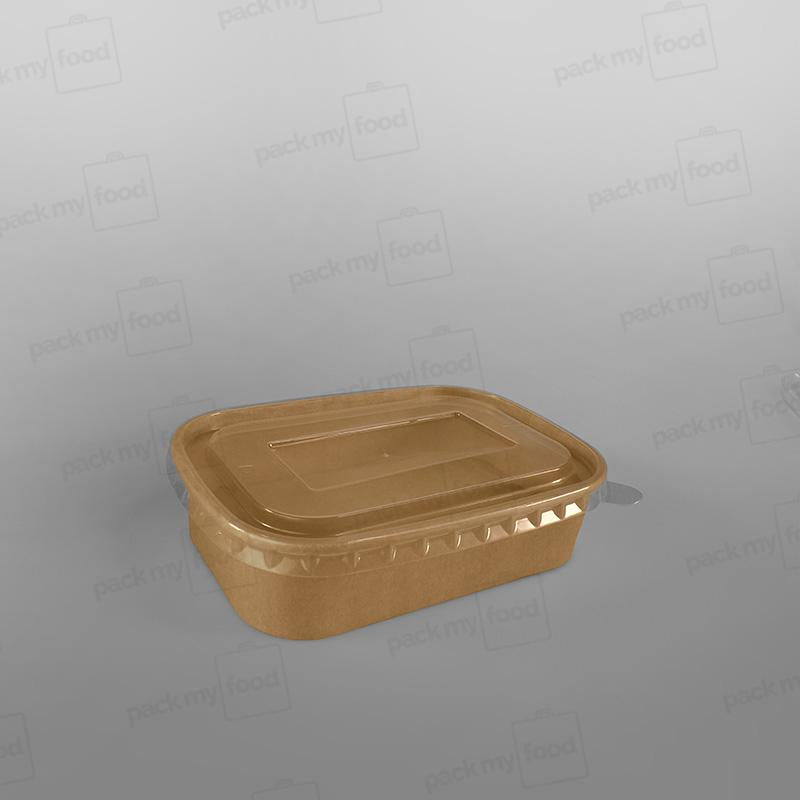 PP Lids For Rectangular Kraft Food Container [500/650/750/1000ml]