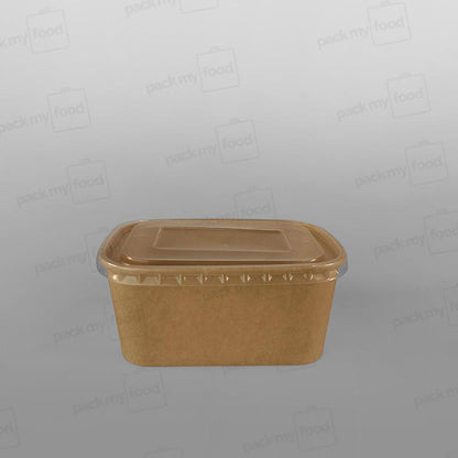 PP Lids For Rectangular Kraft Food Container [500/650/750/1000ml]