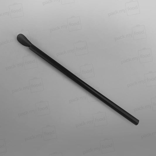 Black Biodegradable PLA Spoon Straw [200x8mm]