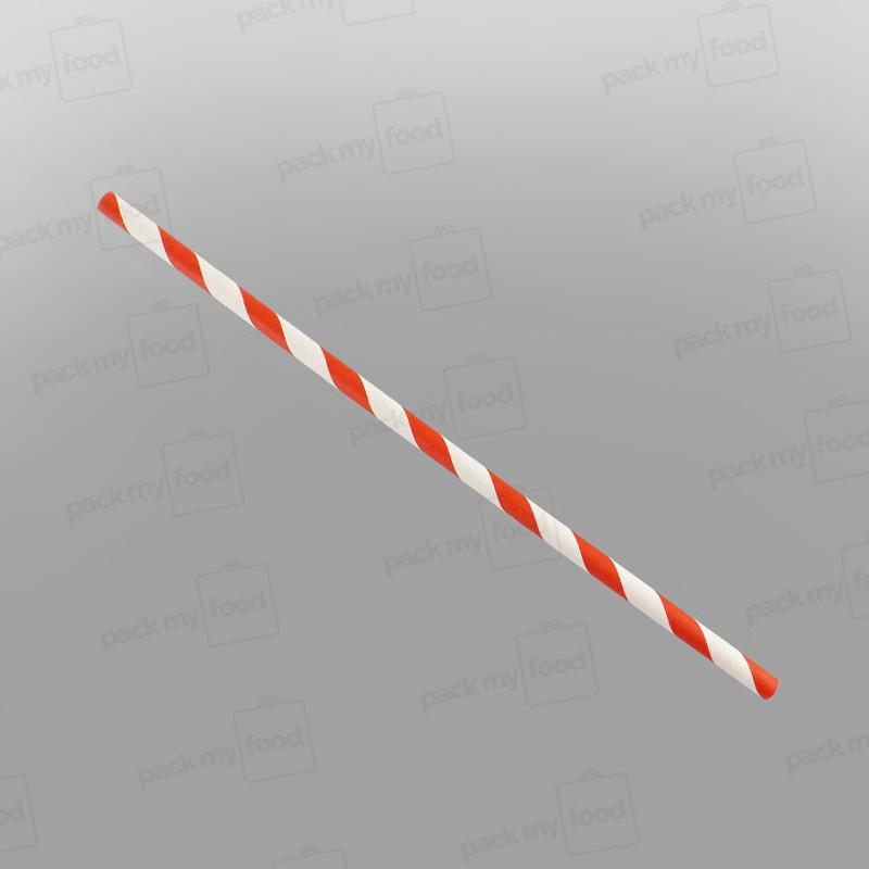 Red & White Paper Straws [200 x 6mm]
