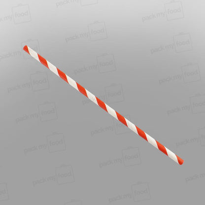 Red & White Paper Straws [200 x 6mm]