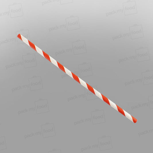 Red & White Paper Straws [200 x 6mm]