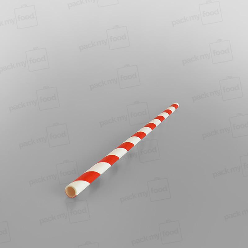 Red & White Paper Straws [200 x 6mm]
