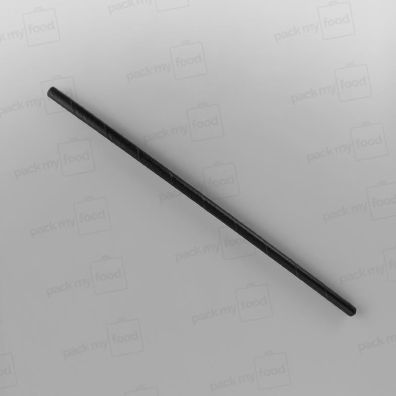 Black Paper Straws [200 x 6mm]