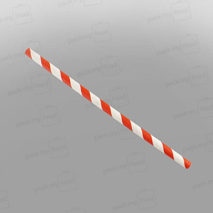 Red & White Paper Straw Smoothies [200x8mm]