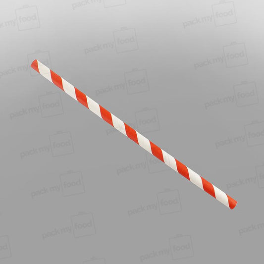 Red & White Paper Straw Smoothies [200x8mm]