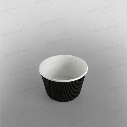 Go-Pak Ripple Black Soup/ Food Container Squat