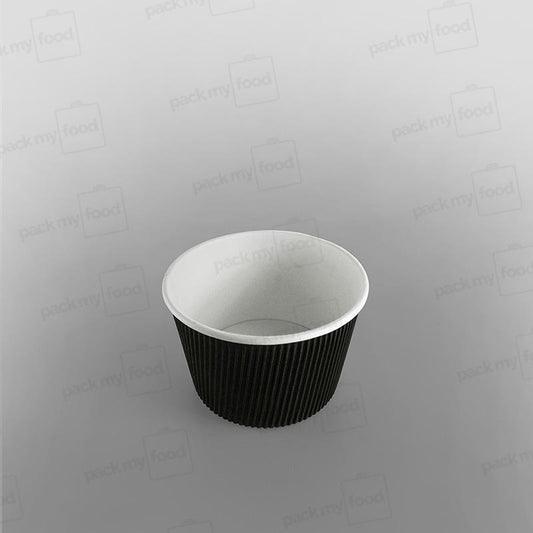 Go-Pak Ripple Black Soup/ Food Container Squat