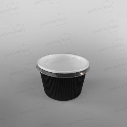 Go-Pak Ripple Black Soup/ Food Container Squat