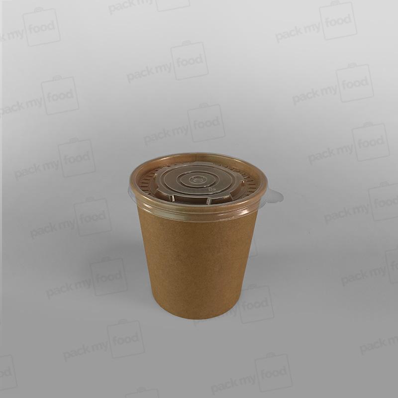 Dispo Plastic Clear Vented Lid For Kraft Soup Container [8-16oz]