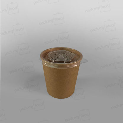 Dispo Plastic Clear Vented Lid For Kraft Soup Container [8-16oz]