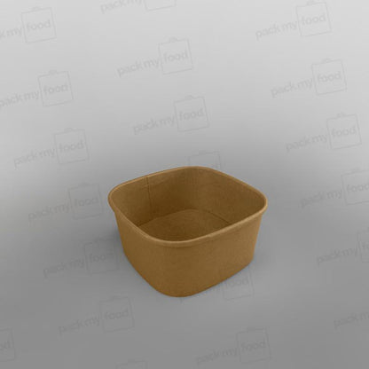 Sabert Premium Square Food Bowl - Kraft