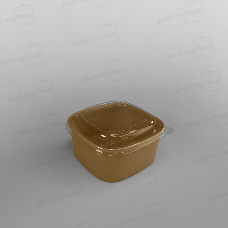Sabert Premium Square Food Bowl - Kraft