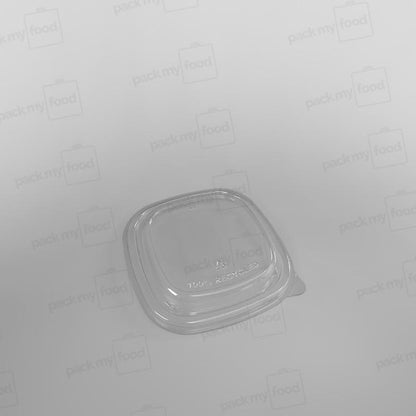 rPET Lid For Sabert Premium Square Food Bowl - Kraft