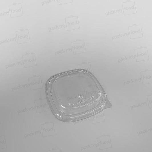 rPET Lid For Sabert Premium Square Food Bowl - Kraft