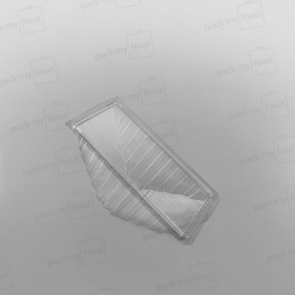 Hinged Plastic Sandwich Wedge For Triple Sandwiches