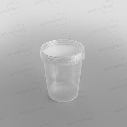 Tamper-proof Clear Round Containers & Lids