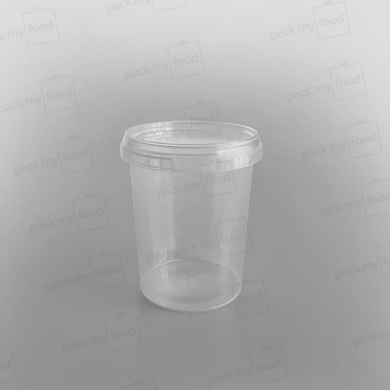 Tamper-proof Clear Round Containers & Lids