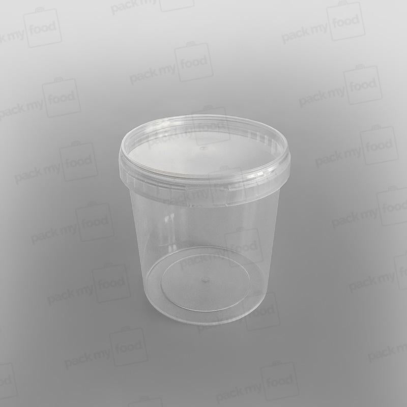 Tamper-proof Clear Round Containers & Lids