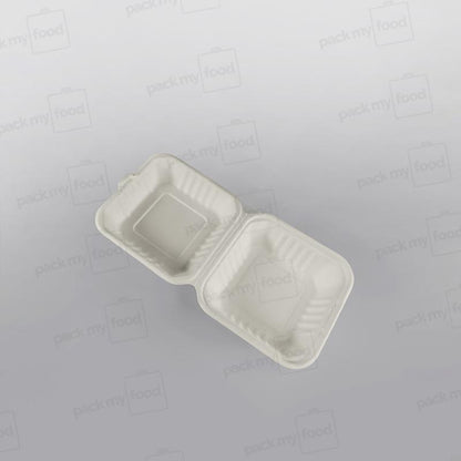 Compostable Bagasse Burger Box - 6inch