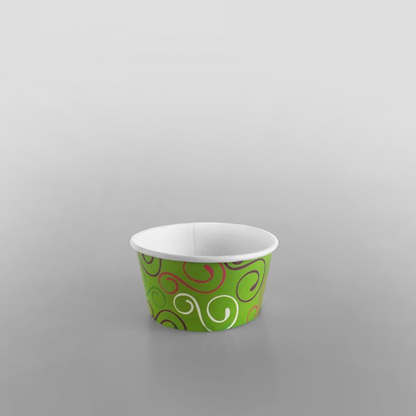 Paper Ice Cream Cups Green Design