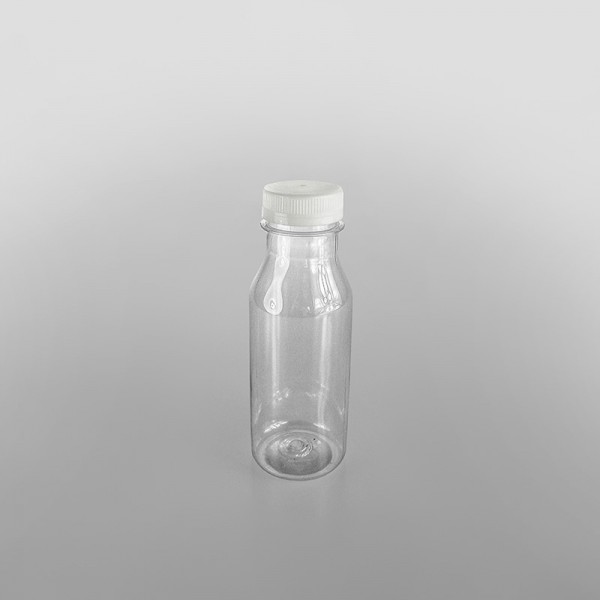 Clear Round Juice Bottle & Caps