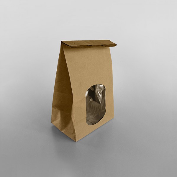 Paper Brown Window Bags [150x100x250mm]
