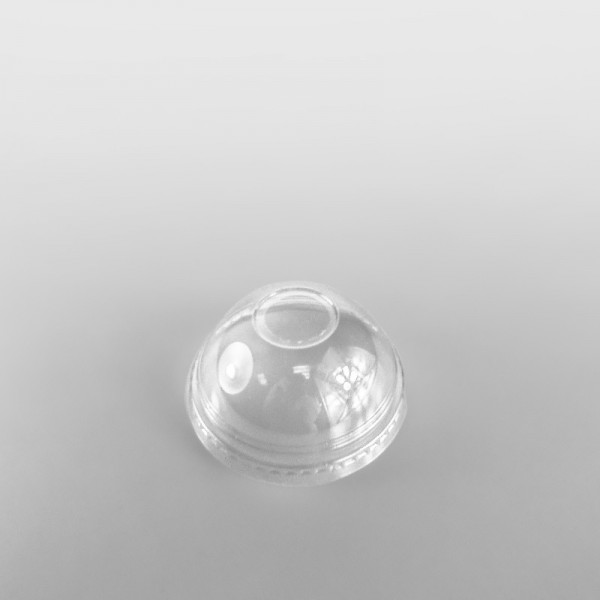 Somoplast Clear Domed Lids, With Hole for PET Cold Cups