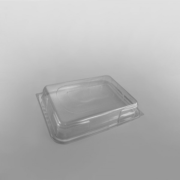Clear Domed Lid For Plastic Rectangular Platter 