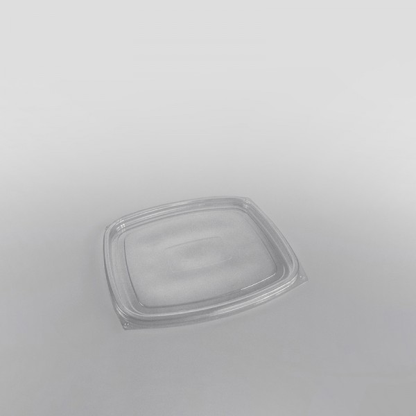 Somoplast Clear Flat Lids for Rectangular Salad Container