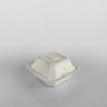 Compostable Bagasse 6'' Burger Box Clamshell