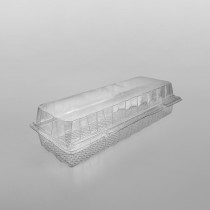 GPI Patipack Clear Hinged XL Rectangular Bakery Container [2240cc]