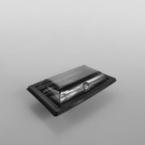 GPI Black Rectangular Sushi Tray & Lids [170mm x 105mm]