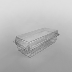 GPI Traitipack Clear Hinged Large Rectangular Bakery Container [1600cc]
