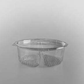 GPI Multipack 2 Compartment Clear Hinged Container [750cc]