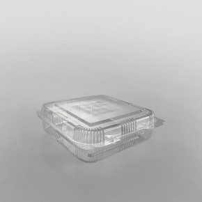 Somoplast Clear Hinged Bakery Square Container