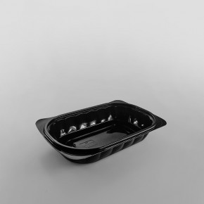 Somoplast Large Oval Black Microwavable Take Away Container - 750cc