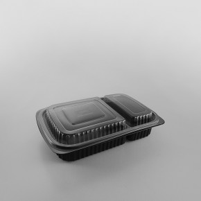 Somoplast Lid For Black 2 Compartment Microwavable Take Away Container [75%/25% Split] 